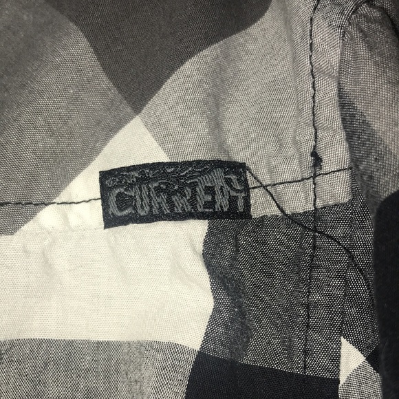 Ocean Current Black and white Greyscale Plaid Longsleeve Button Up Shirt - Picture 6 of 6